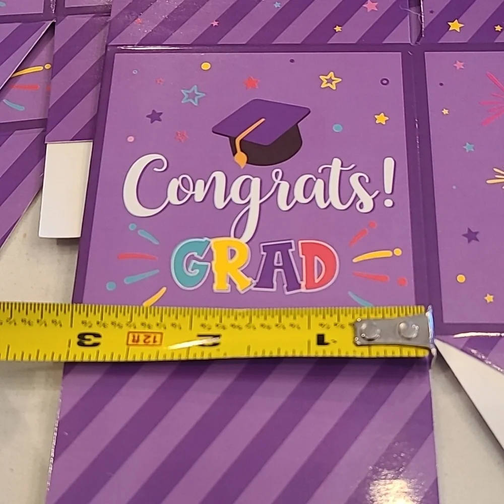 Graduation Party Favor Boxes - Blue and Purple 8